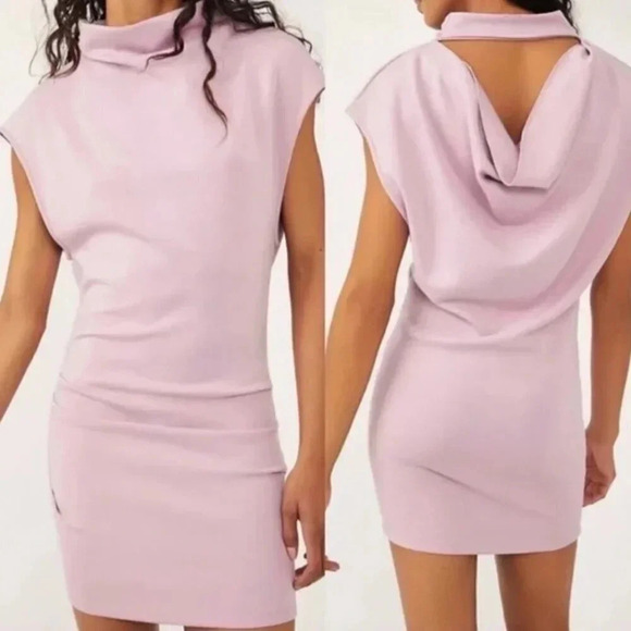 NWOT Free People Amelie Mini Dress (with Stretch!) in Purple, Size S - Picture 9 of 9